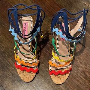 Betsey Johnson Colorful Strappy Women's Sandals